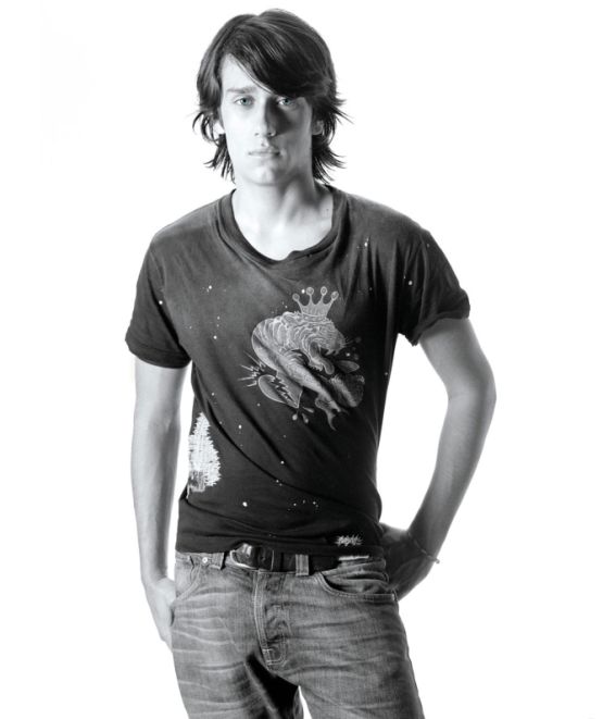 Teddy Geiger black and white photo