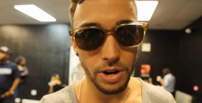 J Rand wearing sunglasses talking about his modern, fresh pop R&B sound