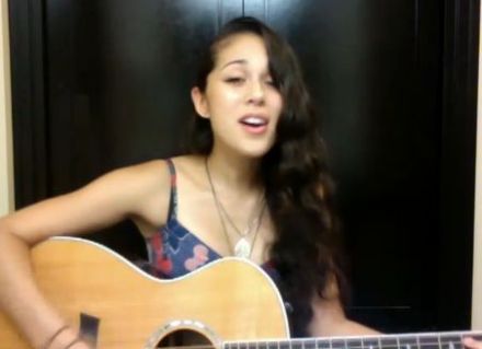 Kina Grannis hair parted