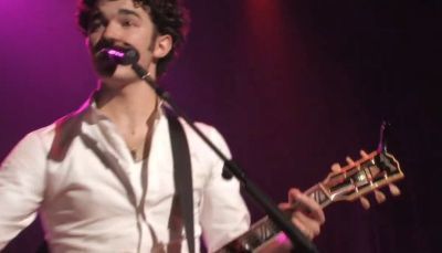 Kevin Jonas, seen here during a rehearsal, was subject to a Jimmy Kimmel joke about his bachelor party