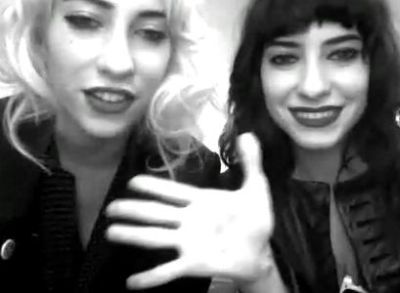 Lisa and Jess Origliasso of The Veronicas black and white video